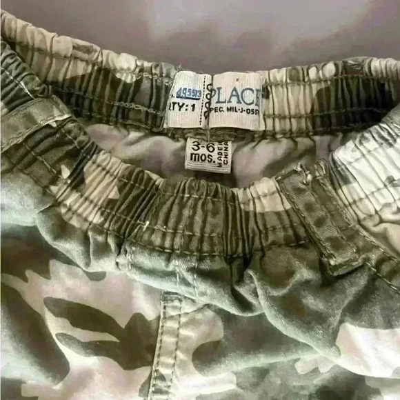 Vintage wide leg cargo baby boy camo pants jeans size 3/6 months no flaws y2k - Picture 2 of 3